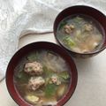 Ruriluru's cooksnap of when they made ネギとひき肉のワンタンスープ.
