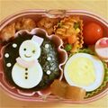 レモンキー's cooksnap of when they made キャラ弁 雪だるま.