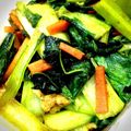 ♪まるえ's cooksnap of when they made あまりの鶏皮と小松菜でカレー炒め！.