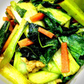 ♪まるえ's cooksnap of when they made あまりの鶏皮と小松菜でカレー炒め！.