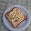 オレンジリング's cooksnap of when they made はちみつマスタード☆りんごトースト.