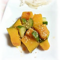 ＴＯＭＯＷＡＴ's cooksnap of when they made 角切り☆かぼちゃと胡瓜の胡麻サラダ♪♪.