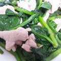 めぐdeath's cooksnap of when they made ほうれん草と豚肉のポン酢和え.