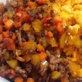 ぶぶりょ's cooksnap of when they made ピーマンとパプリカでカラフルな鶏そぼろ.