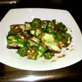 さとにゃろ's cooksnap of when they made ✿焼きナスのオクラおかかあんかけ✿.