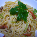 Crazyちぃ's cooksnap of when they made *鮭と三つ葉のパスタ　柚子胡椒風味*.