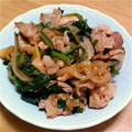 旧小林's cooksnap of when they made 豚とほうれん草のオイバター炒め☆.