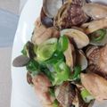 serafyimu's cooksnap of when they made あさりと鶏肉のガーリックバター醤油炒め♪.