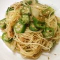 YUKIKI☆'s cooksnap of when they made ツナとオクラのピリ辛和風パスタ.