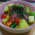 ミスチルLOVE's cooksnap of when they made トマト入りポキ丼.