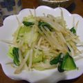 ramieru's cooksnap of when they made チンゲン菜ともやしの炒め物.