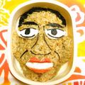 シャンプーハット's cooksnap of when they made キャラ弁♪オバマ大統領弁当.