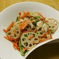 ぽりぽり拓庵's cooksnap of when they made 菜の花でささ身と根菜のわさびポン酢和え♪.