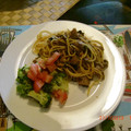 はっぴーまさえ's cooksnap of when they made 簡単おいしい☆セロリと豚肉の和風パスタ.