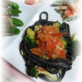 ＴＯＭＯＷＡＴ's cooksnap of when they made イカ墨フェトチーネのトマトソース.