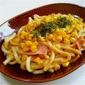 ねっちゃんっ's cooksnap of when they made ベーコンとコーンの✿バタ焼きうどん.