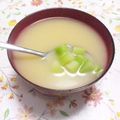 まっちー食堂's cooksnap of when they made ブロッコリーの茎の味噌汁♪.