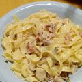 くうくん's cooksnap of when they made 生クリーム不要！の簡単クリームパスタ☆.