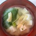 なおすけ151a's cooksnap of when they made 味噌汁　豆腐・油揚げ・小松菜かほうれん草.
