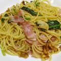 休憩中♪'s cooksnap of when they made ざくざく胡桃とほうれん草のパスタ.