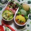 ８児のママきよっぺ's cooksnap of when they made キャラ弁❤なんか可愛いカラフルいもむし君.