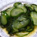 hyndio's cooksnap of when they made マツモとキュウリの酢の物.