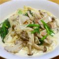 かおりった's cooksnap of when they made きのことベーコンのクリームパスタ.