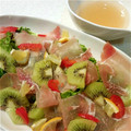 Chinac's cooksnap of when they made 簡単！おいしい！生ハムとキウイのサラダ.