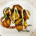 瑠梨佳's cooksnap of when they made カリッとろっ✯揚げたこ焼き✯.