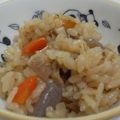 ミンレモ's cooksnap of when they made しっかり味で絶品!油かすの炊き込みご飯★.