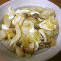 pukemama's cooksnap of when they made レタスとしめじのソテー、ゆで卵和え.