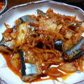 はるのちぽんだぬき's cooksnap of when they made さんまとじゃが芋の韓国風煮物.