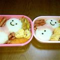 sugarﾏﾐｰ's cooksnap of when they made ゆきだるま♡クリスマス＊簡単キャラ弁♪.