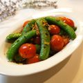 sacoママ's cooksnap of when they made スナップエンドウとトマトのスパイス炒め.