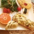 ルリナ's cooksnap of when they made サツマイモとハムのトースト.