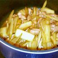nashiko18's cooksnap of when they made 鶏牛蒡風に大根も参加～煮物的とろみ炒め.