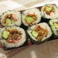 miyuki12's cooksnap of when they made 我が家の手巻き寿司★梅納豆＆カニカマ.