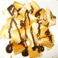 フレンチクローバー's cooksnap of when they made パンのカリカリ☆チョコレートソースかけ.