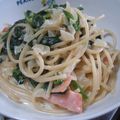 ちばたま's cooksnap of when they made ほうれん草DEクリームスパ☆.