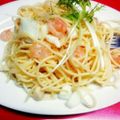 サンジ32's cooksnap of when they made すぐにできちゃう！海鮮塩パスタ.