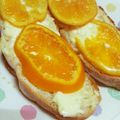 ＊。いちごみるく。＊'s cooksnap of when they made 蜜柑＆クリームチーズde幸せトースト.