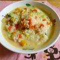 Nekozame's cooksnap of when they made 風邪を引いたら…栄養満点簡単ミルク粥♫♬.