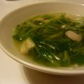 mihokid's cooksnap of when they made 豆苗とウインナーのスープ♪.