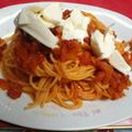 サンジ32's cooksnap of when they made トマトとモッツァレラチーズのパスタ.