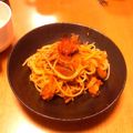 しゃぼにゃ's cooksnap of when they made パスタ：ベーコンと茄子のアラビアータ.