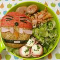 赤い電話's cooksnap of when they made ジャガポテ仮面だぁーよぉー＊キャラ弁＊.