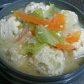 めかにか's cooksnap of when they made 鶏団子とはるさめのお味噌汁.