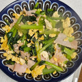 まいのすけ７８'s cooksnap of when they made 簡単一品♡小松菜とハムと卵の炒め物.
