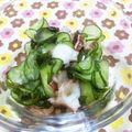 Machalin's cooksnap of when they made めんつゆでキュウリとワカメとタコの酢の物.