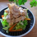 まろんかふぇ's cooksnap of when they made レンジで簡単☆蒸し鶏のゴマだれサラダ.